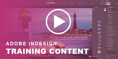 Adobe InDesign course options video for Manchester and online