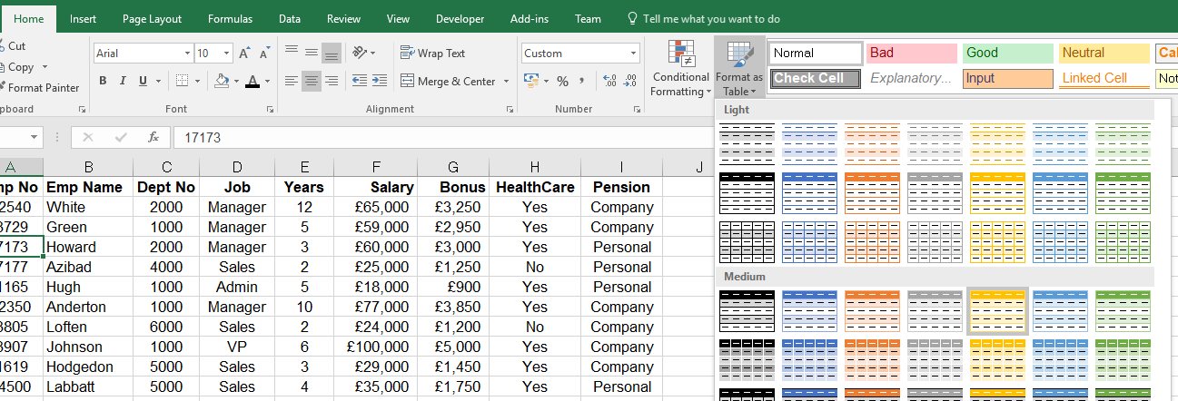 excel formatting screen 23