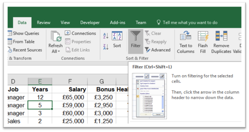 excel formatting screen 22