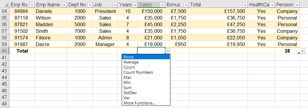 excel formatting screen 5