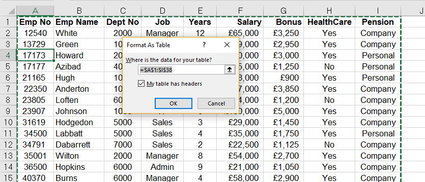 excel formatting screen 21