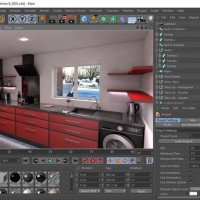 cinema 4d kitchen render